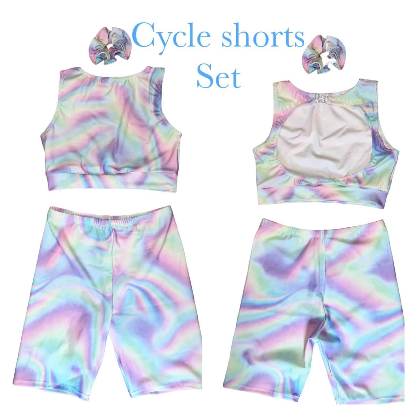Pastel Vibes Cycle Shorts Set