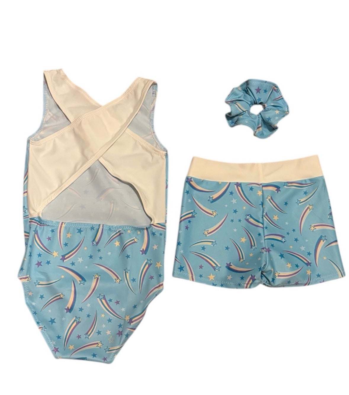 Shooting Stars leotard and shorts set