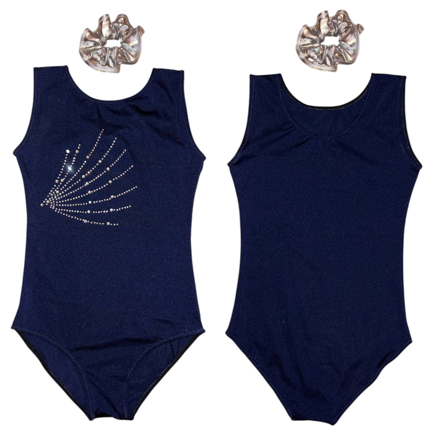Navy sleeveless leotard