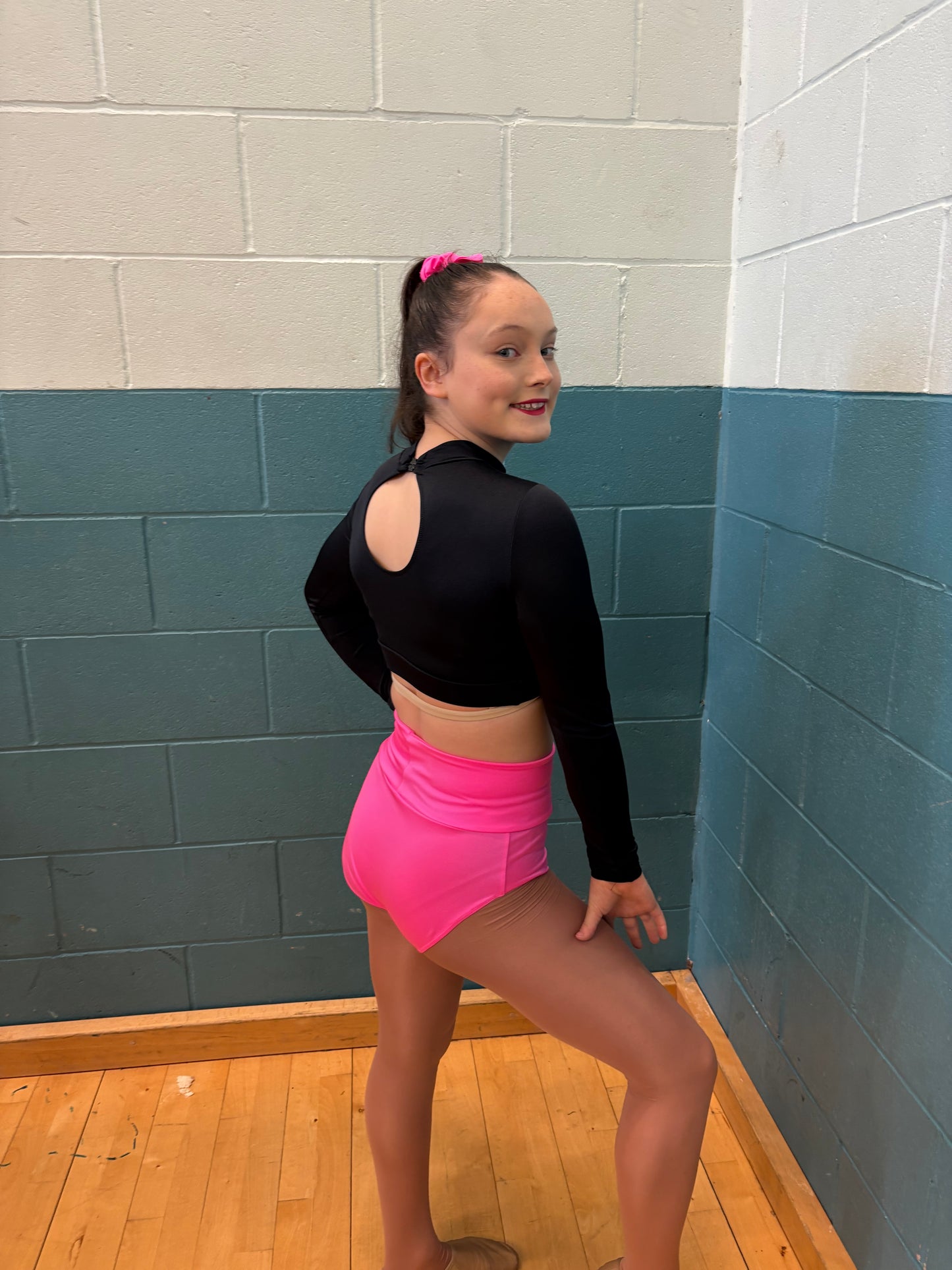 Long sleeve high neck crop top