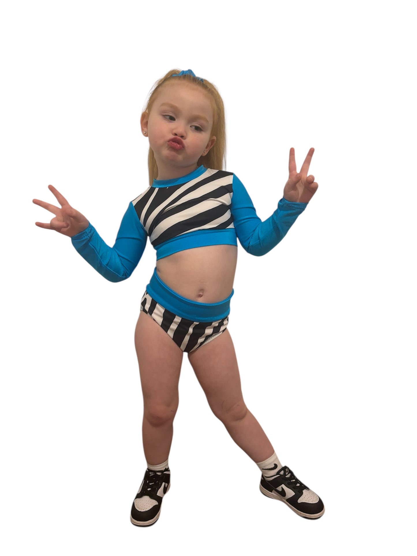 Zebra/cheetah High Waisted Knix Set