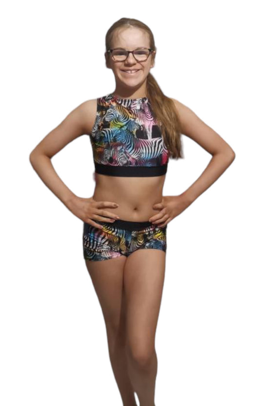Zebra Dazzle Shorts Set