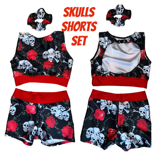 Skulls Shorts Set