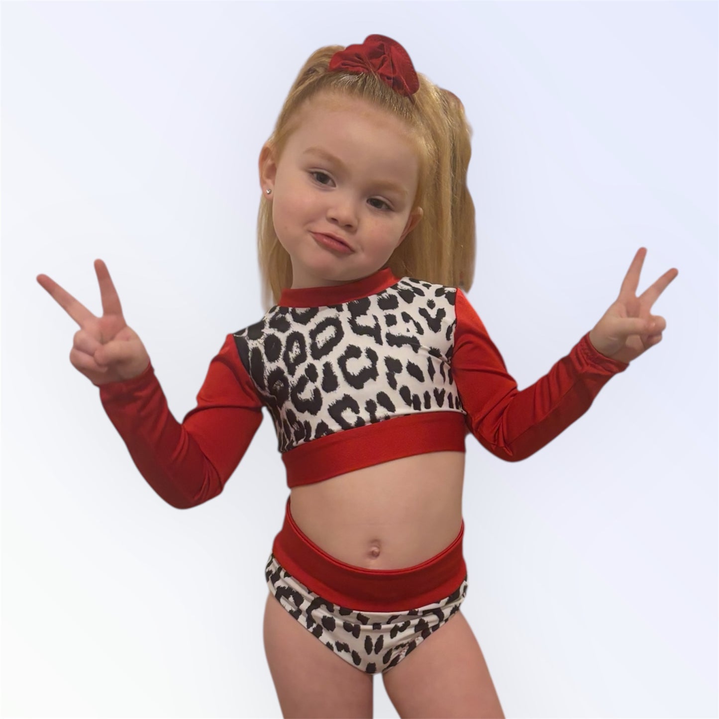 Zebra/cheetah High Waisted Knix Set