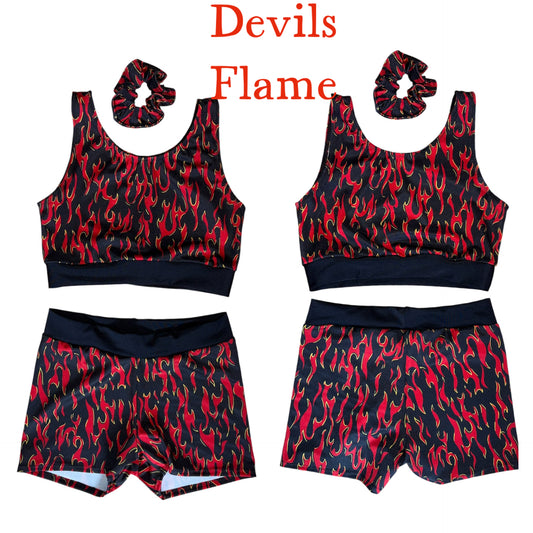 Devils Flame Shorts Set