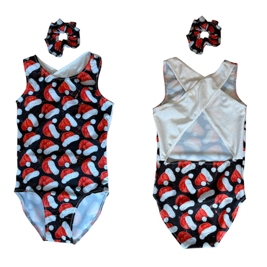Sparkly Santa Hats leotard