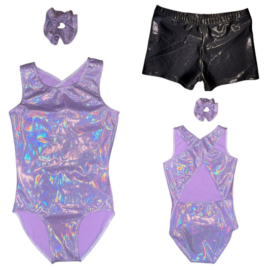 Leotard and shorts set