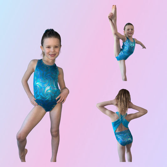 ‘Maddie’ Turquoise Leotard