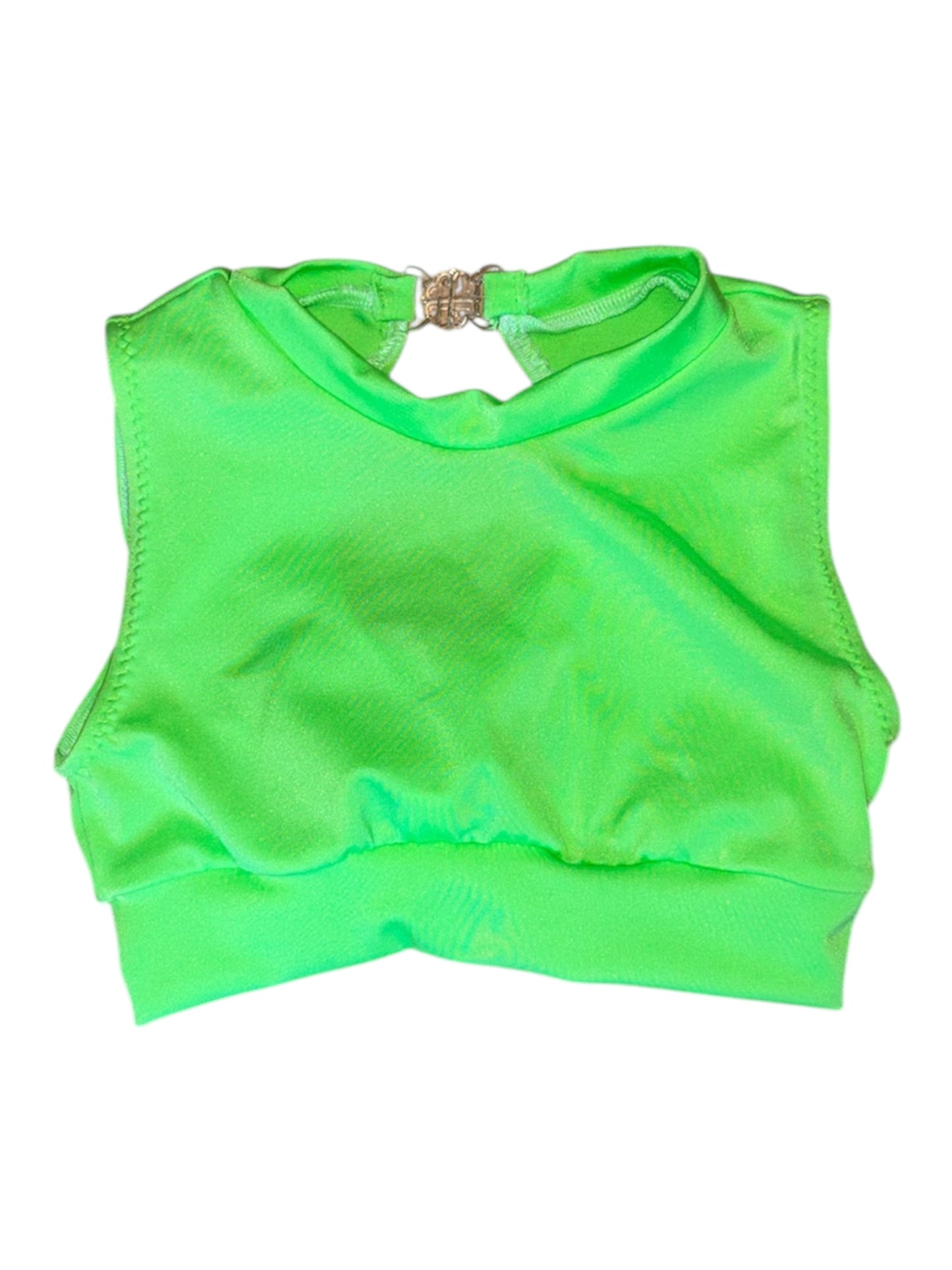Sleeveless high neck crop top