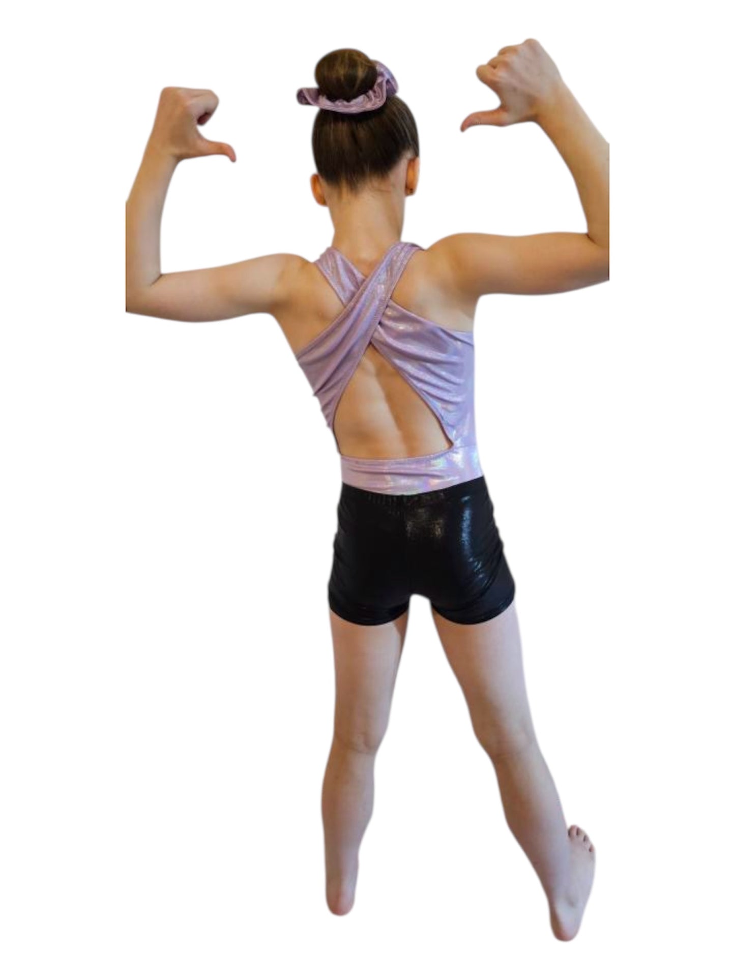 Leotard and shorts set
