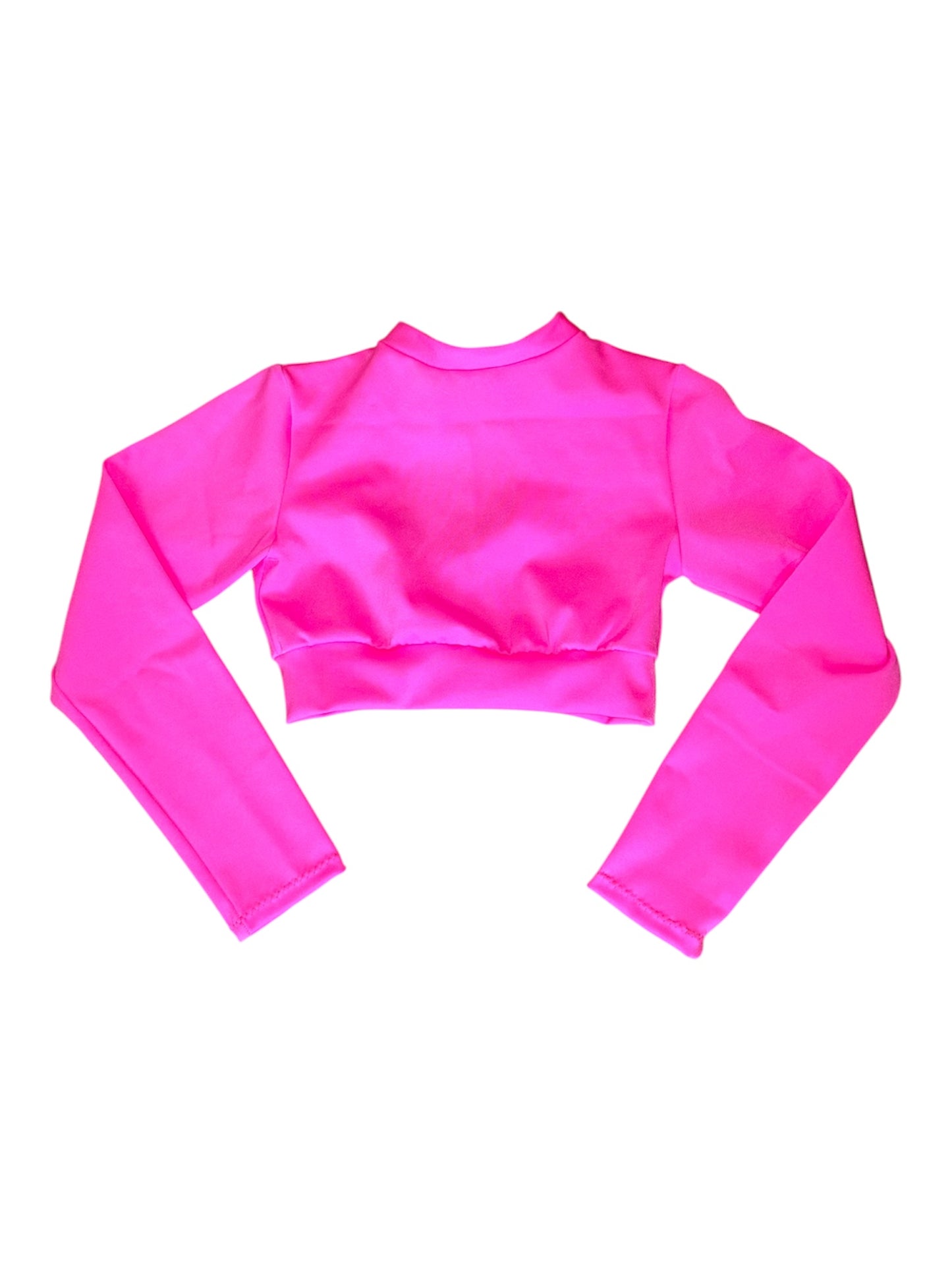 Long sleeve high neck crop top
