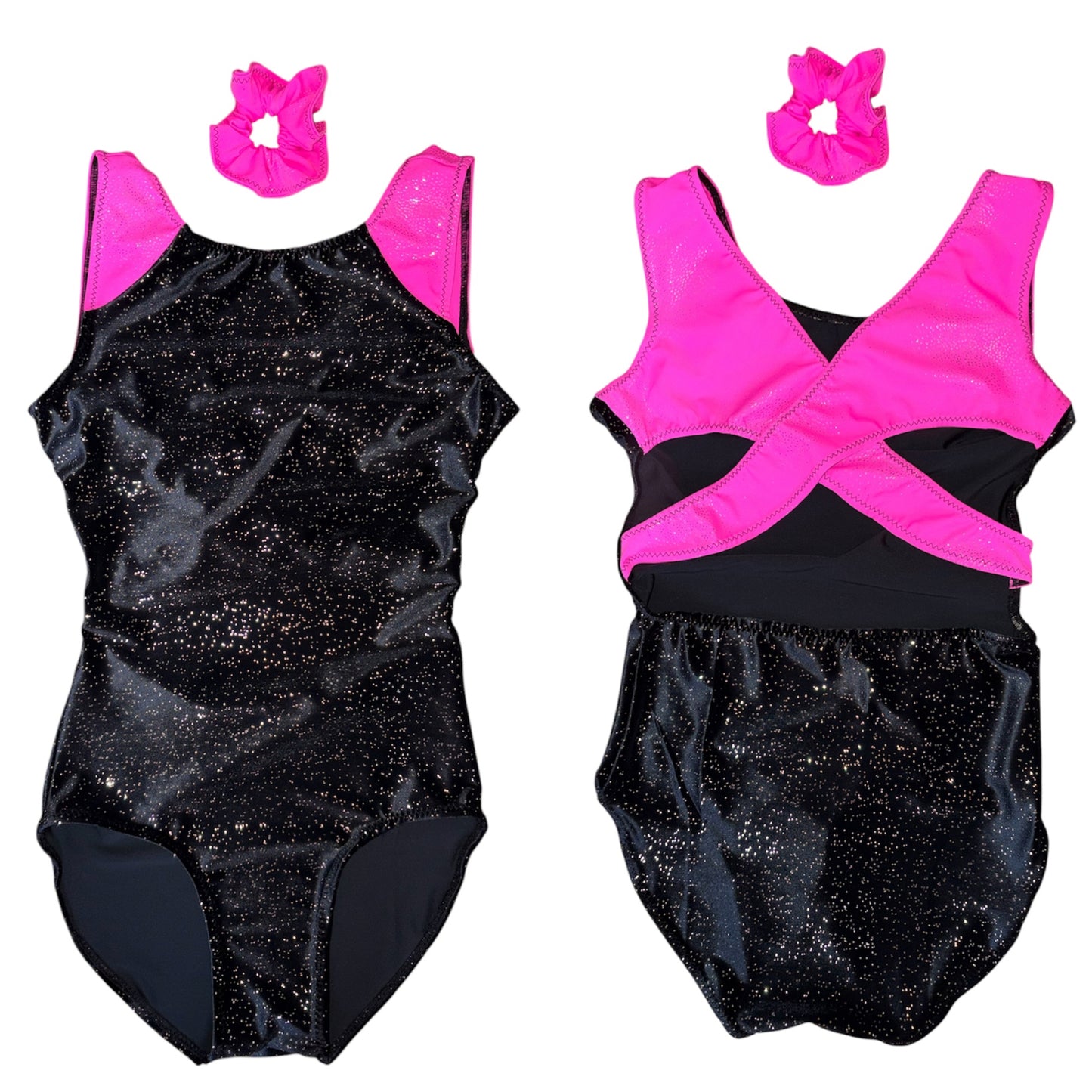 Kira Leotard Black/Pink Sparkle