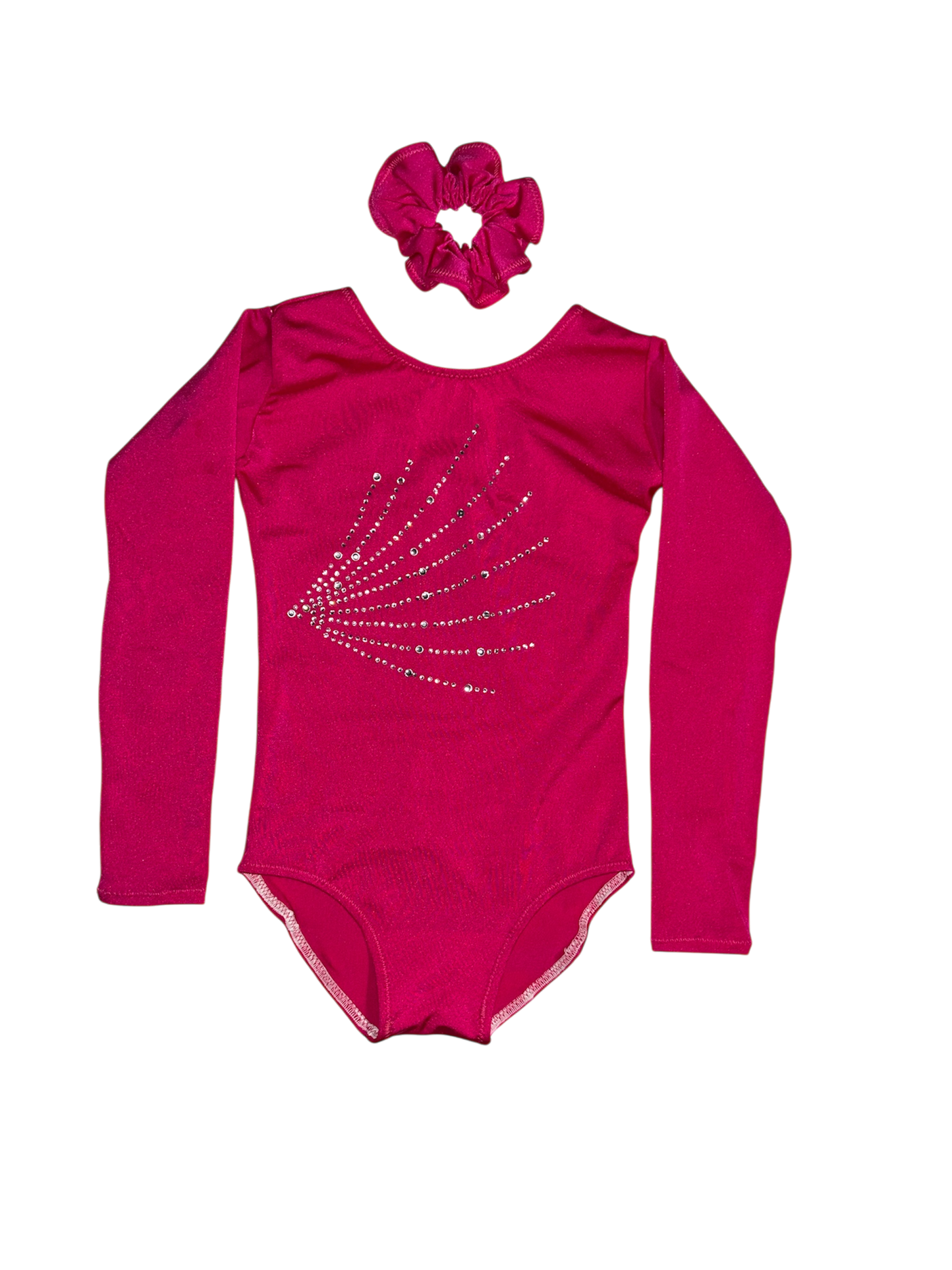 Pink long sleeve leotard